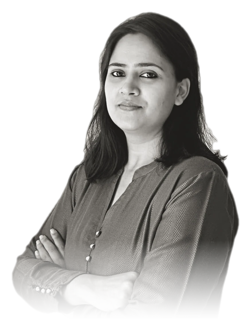 Portrait of Vedika with arms crossed
